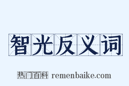 智光反义词是什么意思的图片